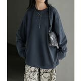 ネイビー | カットソー ロンT ポンチ | HUG.U