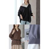 ニット Vネック コクーン | HUG.U | 詳細画像21 