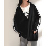 ブラック×ホワイト | カーディガン ニット ライン | HUG.U