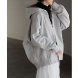 メランジグレー | パーカー ドルマン ダブルジップ | HUG.U