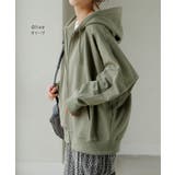 オリーブ | パーカー ドルマン ダブルジップ | HUG.U