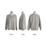 ラガーシャツ スウェット チュニック | HUG.U | 詳細画像23 