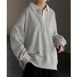 メランジグレー | ラガーシャツ スウェット チュニック | HUG.U