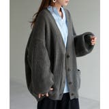 ストーングレー | カーディガン ワッフル 綿100 | HUG.U