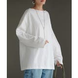 ホワイト | カットソー ロンT ボーダー | HUG.U