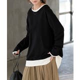 ブラック | ロンT レイヤード 風 | HUG.U