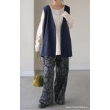 ジレ ロング 深V | HUG.U | 詳細画像4 