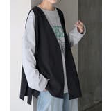 ジレ ロング 深V | HUG.U | 詳細画像8 