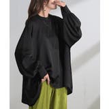 ブラック | ブラウス レディース ノーカラー | HUG.U