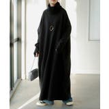 ブラック | ワンピース ニット タートルネック | HUG.U