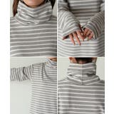 カットソー ボーダー タートルネック | HUG.U | 詳細画像22