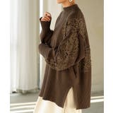 ブラウン | ニット レース 鹿の子 | HUG.U