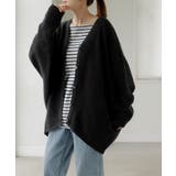 ブラック | カーディガン ニット ドルマン | HUG.U