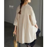 シャツ バックプリーツ ブラウス | HUG.U | 詳細画像11 