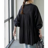 ブラック | シャツ バックプリーツ ブラウス | HUG.U