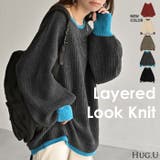 ニット バイカラー リブ編み | HUG.U | 詳細画像1 