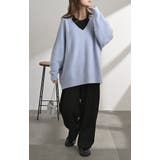 ニット Vネック モヘアタッチ | HUG.U | 詳細画像17 