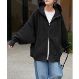 ブラック | パーカー スウェット 裏起毛 | HUG.U