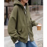 カーキ | パーカー スウェット 裏起毛 | HUG.U