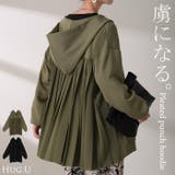 パーカー プリーツ スウェット | HUG.U | 詳細画像1 