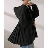 ブラック | パーカー プリーツ スウェット | HUG.U