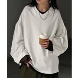 ホワイト | カットソー ロンT Vネック | HUG.U