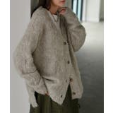 オーツベージュ | カーディガン ニット シャギー | HUG.U