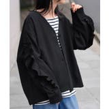 ブラック | アウター ジャケット フリル | HUG.U