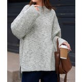 メランジホワイト | ニット メランジ ボトルネック | HUG.U