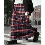 レッド | スカート ロング チェック | HUG.U