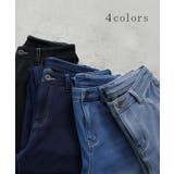 パンツ デニム風 裏シャギー | HUG.U | 詳細画像10 