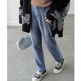 ライトブルー | パンツ デニム風 裏シャギー | HUG.U