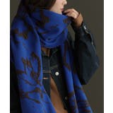 ブルー | ストール 花柄 ニット | HUG.U