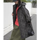 ブラック | アウター ロング パーカー | HUG.U