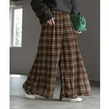 イエローチェック | パンツ 裏起毛 秘密の暖か | HUG.U