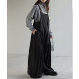 ブラック | サロペット プリーツ ワイド | HUG.U