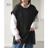 ニット ベスト ケーブル編み | HUG.U | 詳細画像17