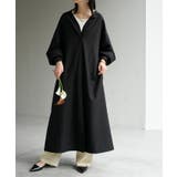 ブラック | ワンピース ロング 洗える | HUG.U