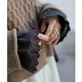 ブラック | つけ袖 レース 綿100 | HUG.U