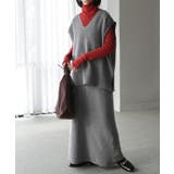 メランジグレー | セットアップ ニットベスト スカート | HUG.U