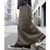 ブラウン | スカート ロング チェック | HUG.U