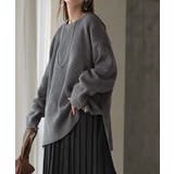 グレー×ブラック | ニット ワンピース 2点セット | HUG.U