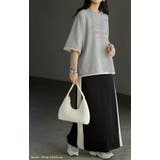 Tシャツ ジャスト丈 ロゴ | HUG.U | 詳細画像3 