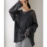 ブラック | ニット シアーニット ラメ | HUG.U