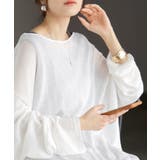 ホワイト | ニット シアーニット ラメ | HUG.U