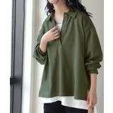 カーキ | ラガーシャツ レディース 綿100％ | HUG.U