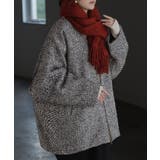 ホワイト×ブラック | コート ツイード ドルマン | HUG.U