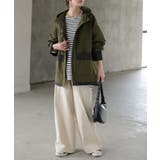 カーキ×ブラック | マウンテンパーカー 配色 ライトアウター | HUG.U