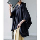 ネイビー | シャツ スキッパーシャツ ブラウス | HUG.U