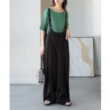 ブラック | サロペット パンツ ワイドパンツ | HUG.U